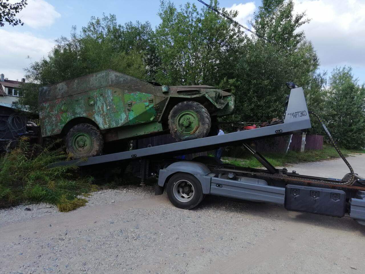 Эвакуация военной техники в Минске